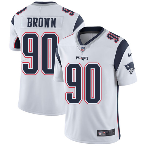 Nike Patriots #90 Malcom Brown White Men's Stitched NFL Vapor Untouchable Limited Jersey - Click Image to Close